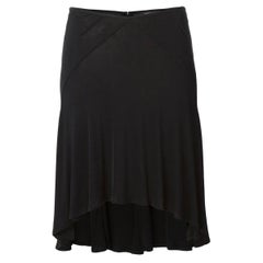 Versace Black Silk Fluid Skirt 