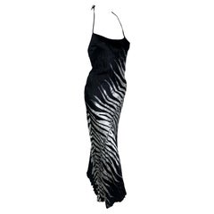 Roberto Cavalli Spring 2000 Crinkled Silk Dress