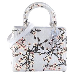 Christian Dior Lady Dior Bag Cannage Quilt Floral Printed Lambskin Medium
