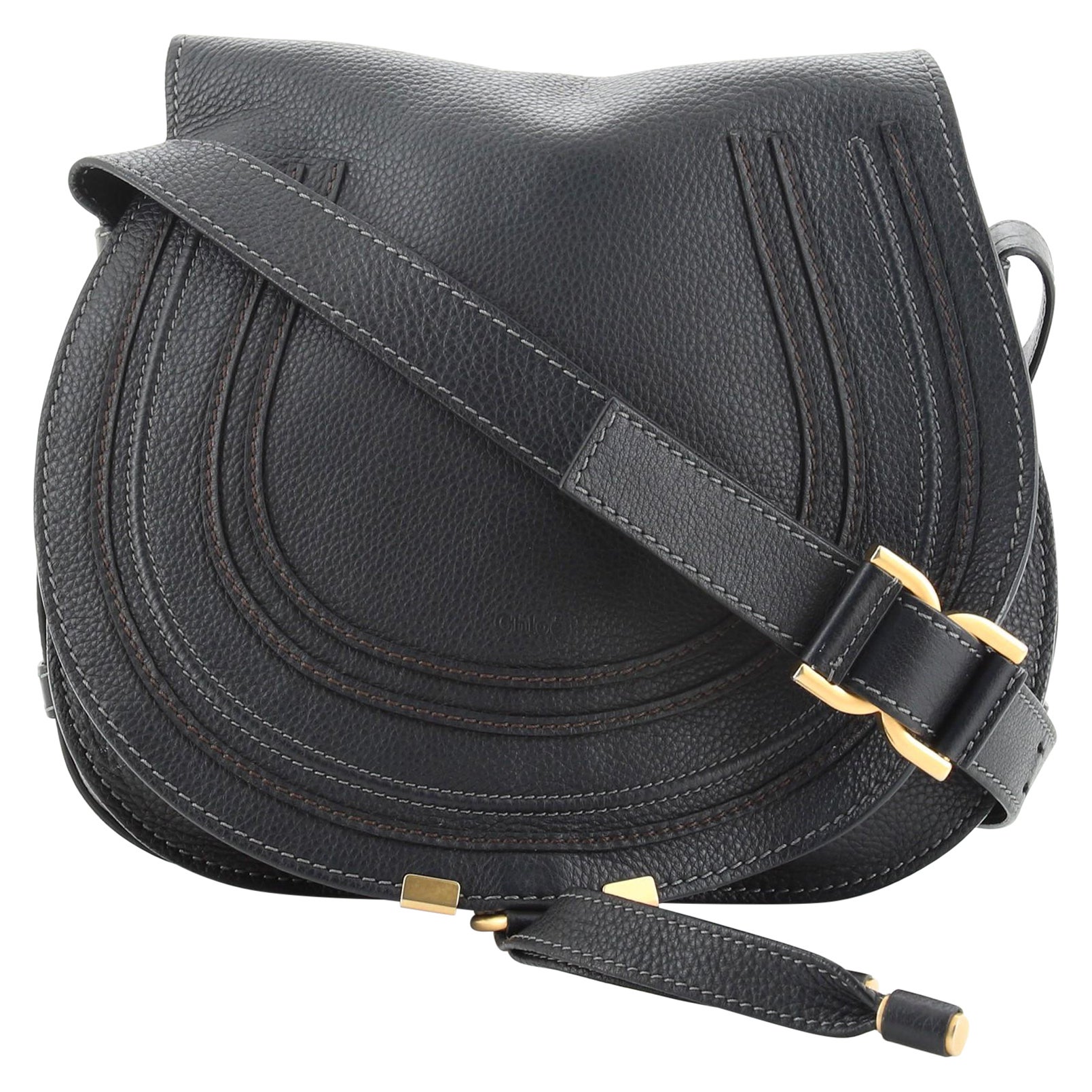 Chloe Black Leather Mini Elsie Crossbody Trousse Bag at 1stDibs