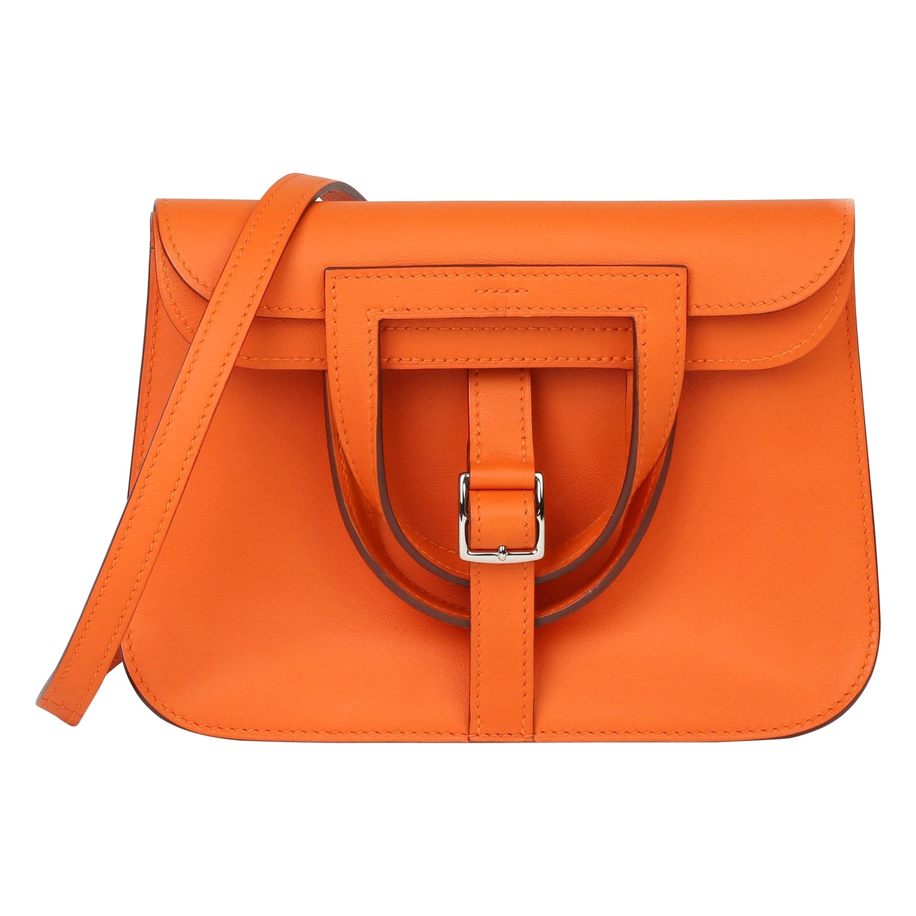 2016 Hermes Orange H Swift Leather Halzan 22
