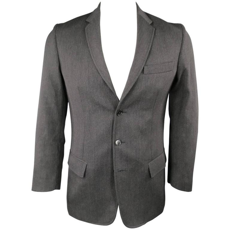 Maison Martin Margiela Men's Sport Coat Charcoal Wool Jacket, 40 Regular For Sale at 1stdibs
