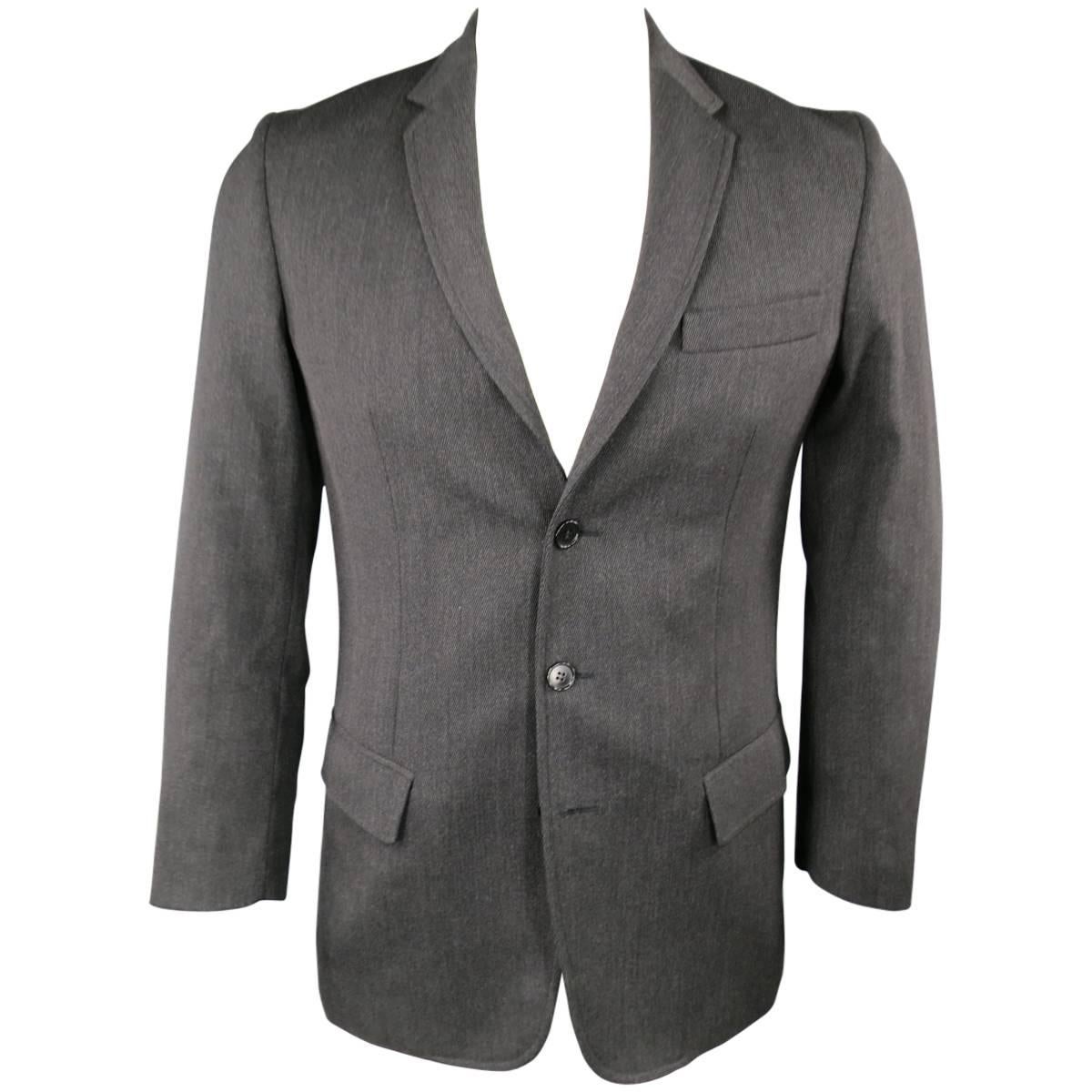 Maison Martin Margiela Men's Sport Coat Charcoal Wool Jacket, 40 ...