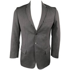Maison Martin Margiela Men's Sport Coat Charcoal Wool Jacket, 40 Regular 
