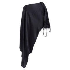 Vintage MARTIN MARGIELA black silk deconstructed side way slip dress skirt IT38