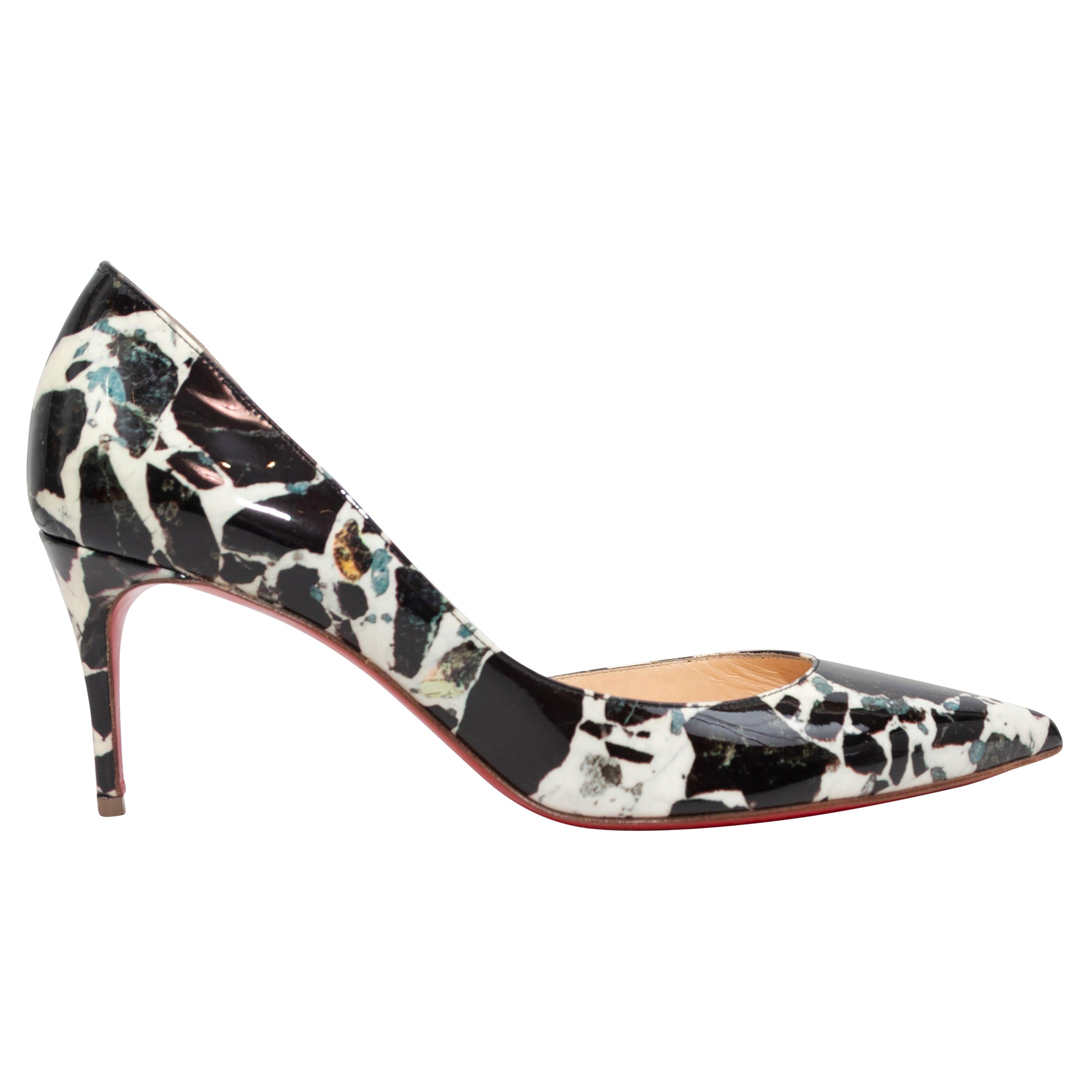 Christian Louboutin Schwarz-weiße Pumps 