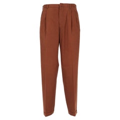 90s Romeo Gigli brown cotton trousers