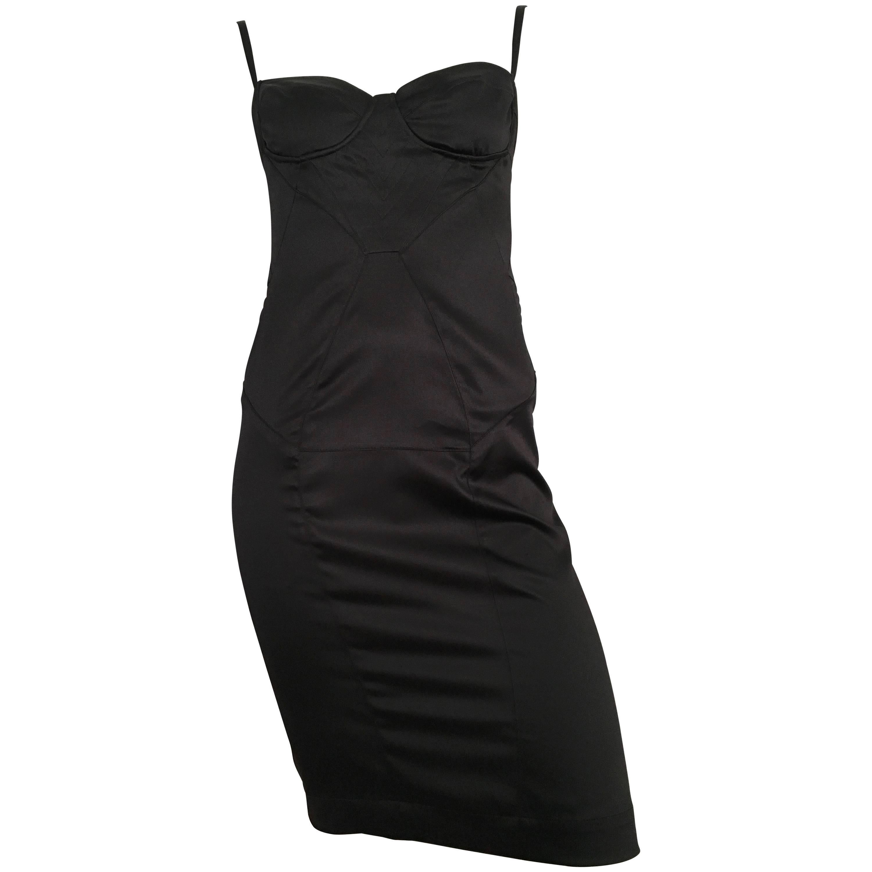 Cavalli Black Stretch Dress Size 4.