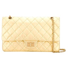 2007-2008 Chanel Jumbo Gold Leather Bag