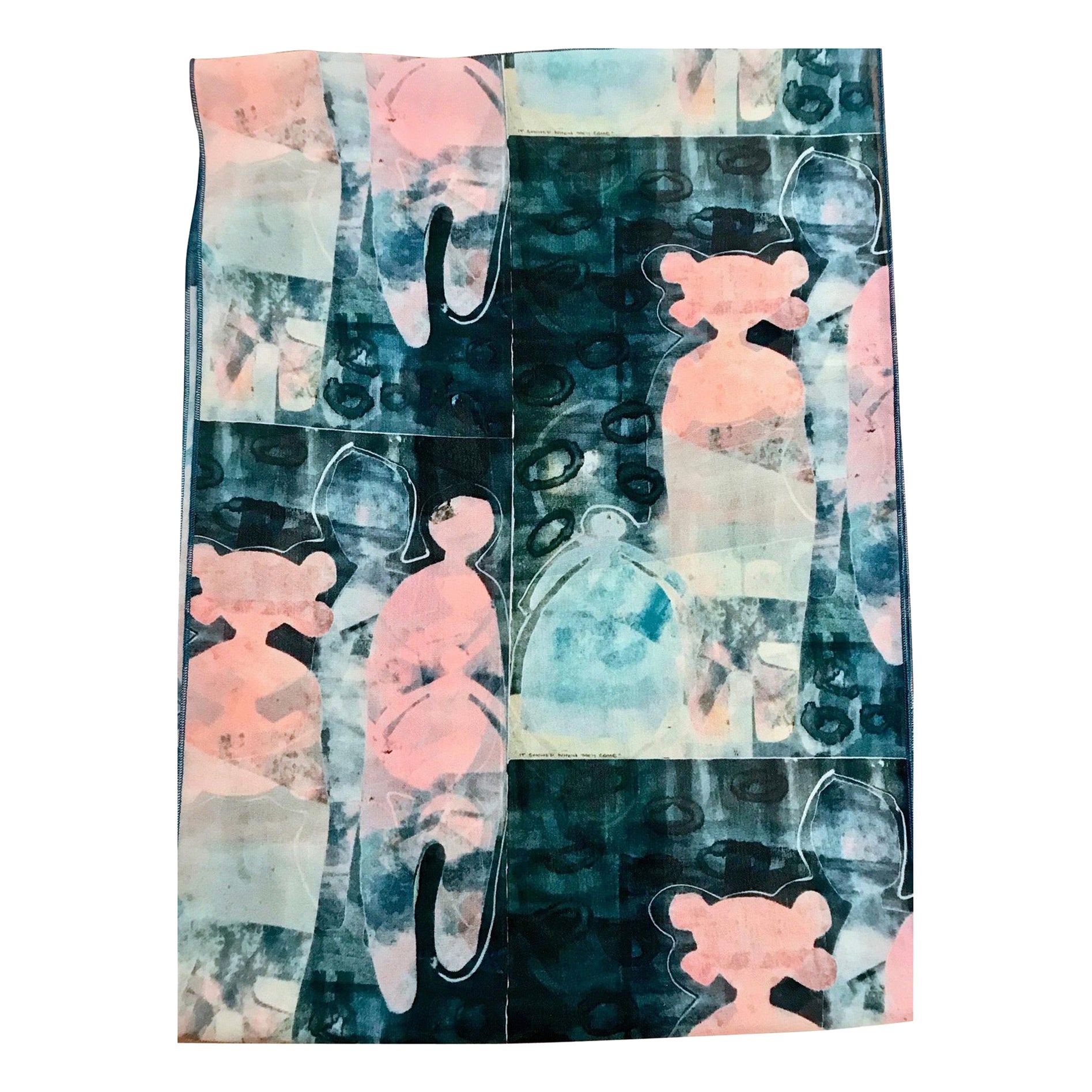 It Snowed When They Came, by Melanie Yazzie, scarf,  chiffon, contemporary 