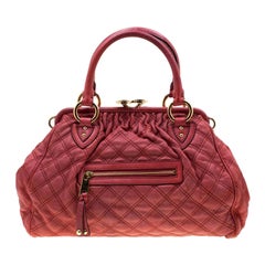 Marc Jacobs Pink Quilted Leather Stam Shoulder Bag