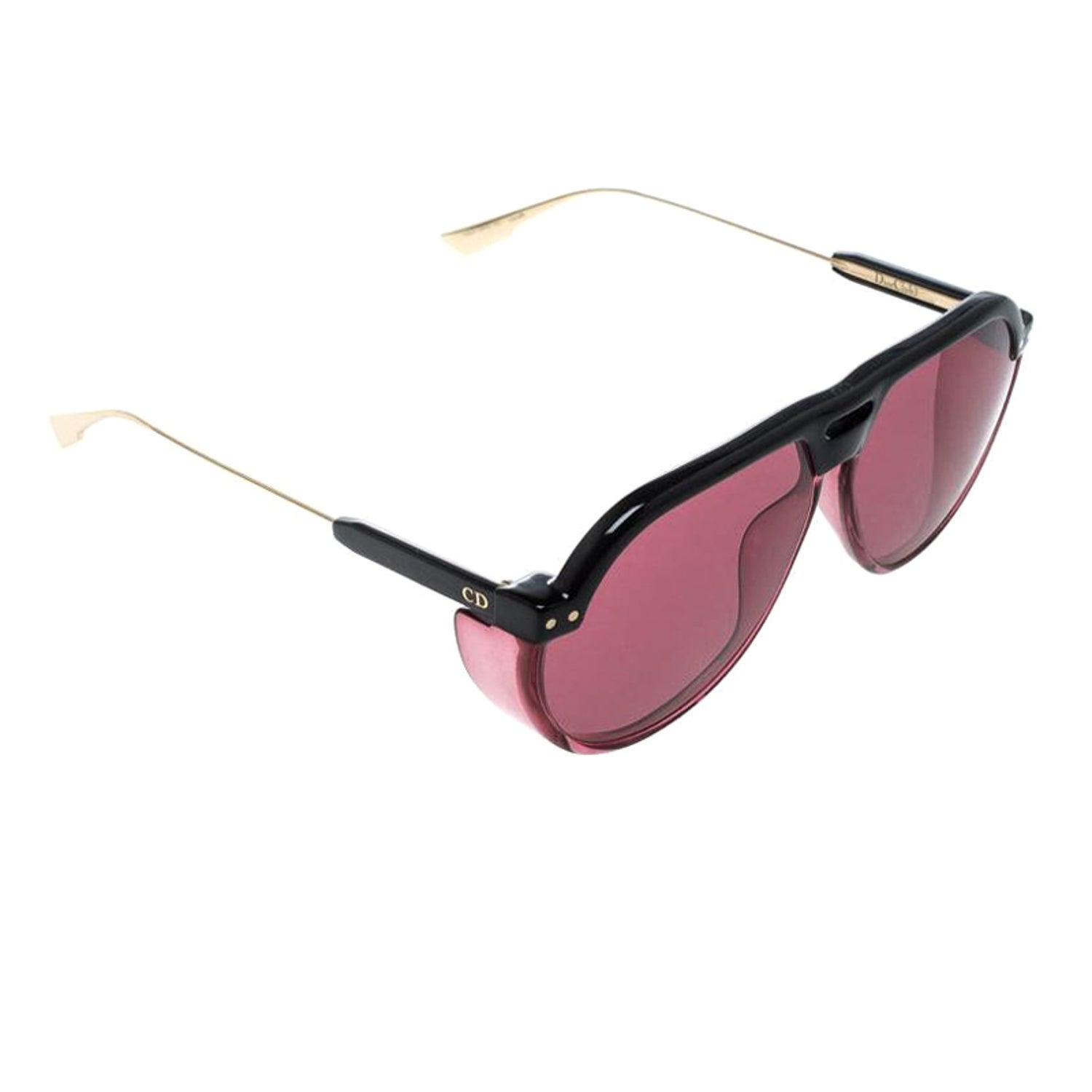 Dior Black/ Pink Club 3 Aviator Sunglasses For Sale at 1stDibs