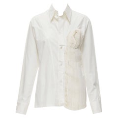 YOHJI YAMAMOTO 2015 white Madam Gres inspired knife pleat shirt