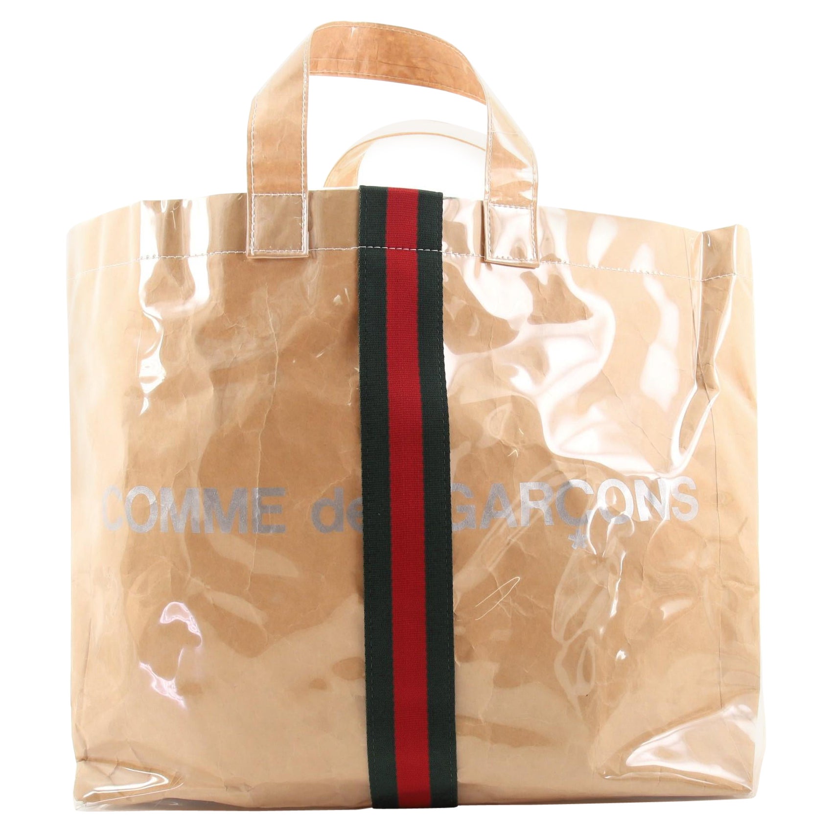 Gucci Comme de Garcons Web Shopping Tote PVC and Paper Large at 1stDibs