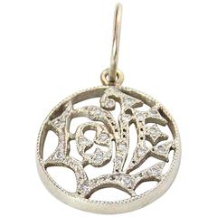 Cathy Waterman Platinum & Diamond Love Pendant