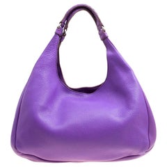 Bottega Veneta Purple Leather Hobo