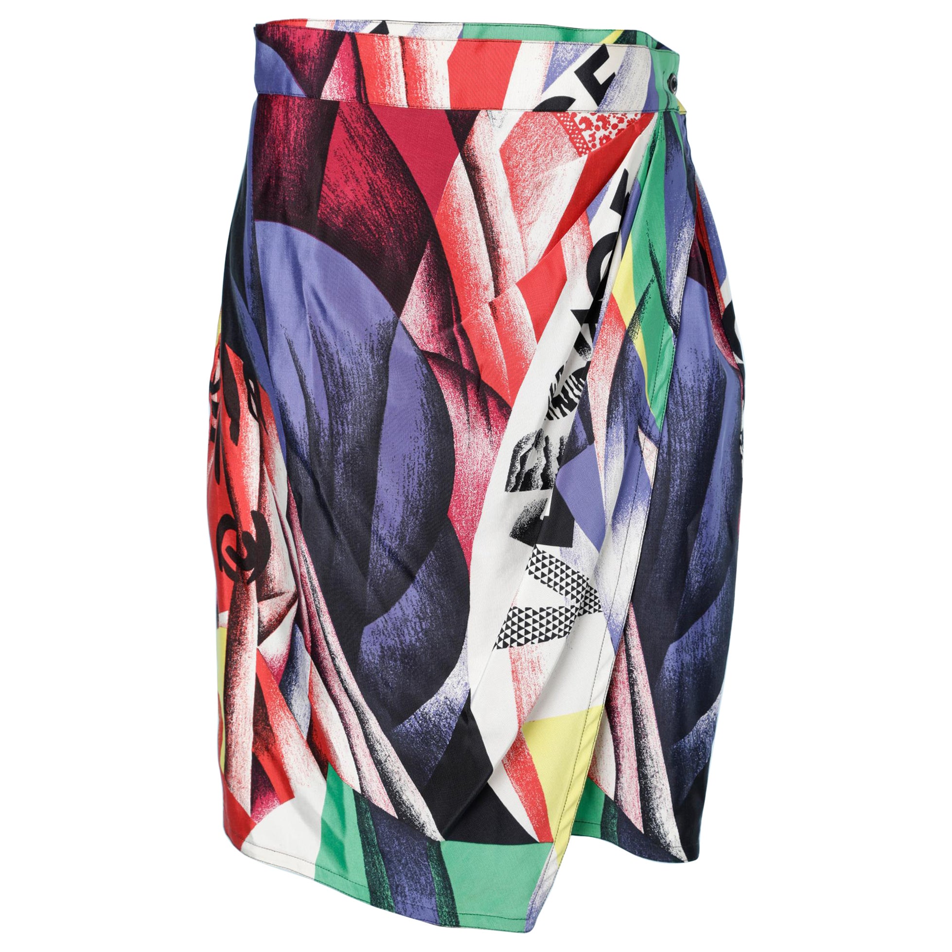 Silk printed wrap skirt Gianni Versace 