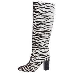 Lanvin Zebra Print Boots With Embellished Heels, Pre - Fall 2010 3
