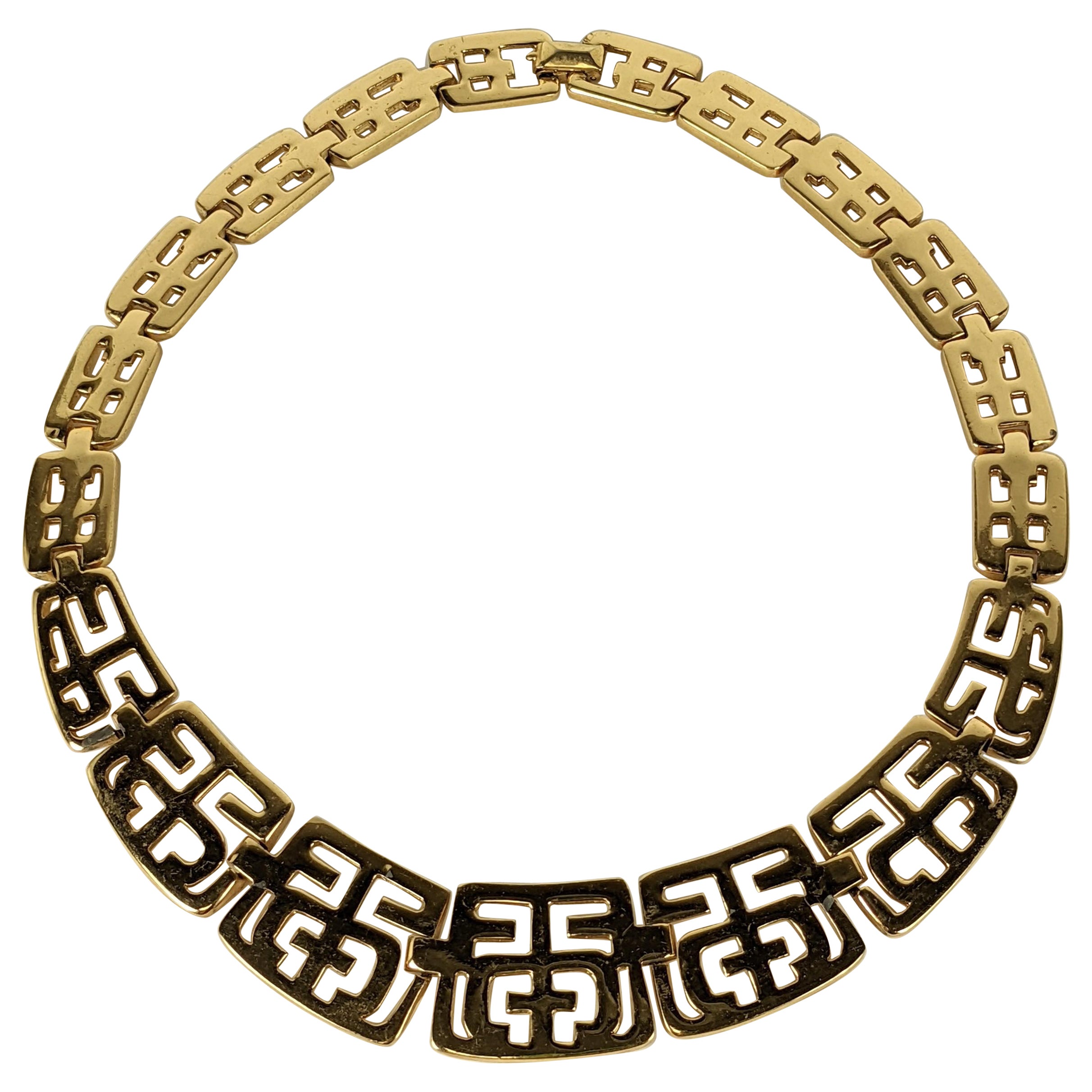 Trifari Pierced Gold Collar
