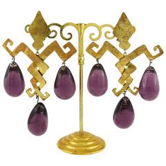 Herve Van Der Straeten Vintage Massive Chandelier Earrings