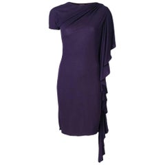 1990s Jean Paul Gaultier Purple Draped Short Dress