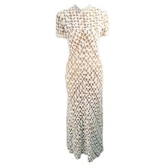 Pat Sandler für Neiman Marcus, Spitzenkleid aus Baumwolle, 1970er Jahre