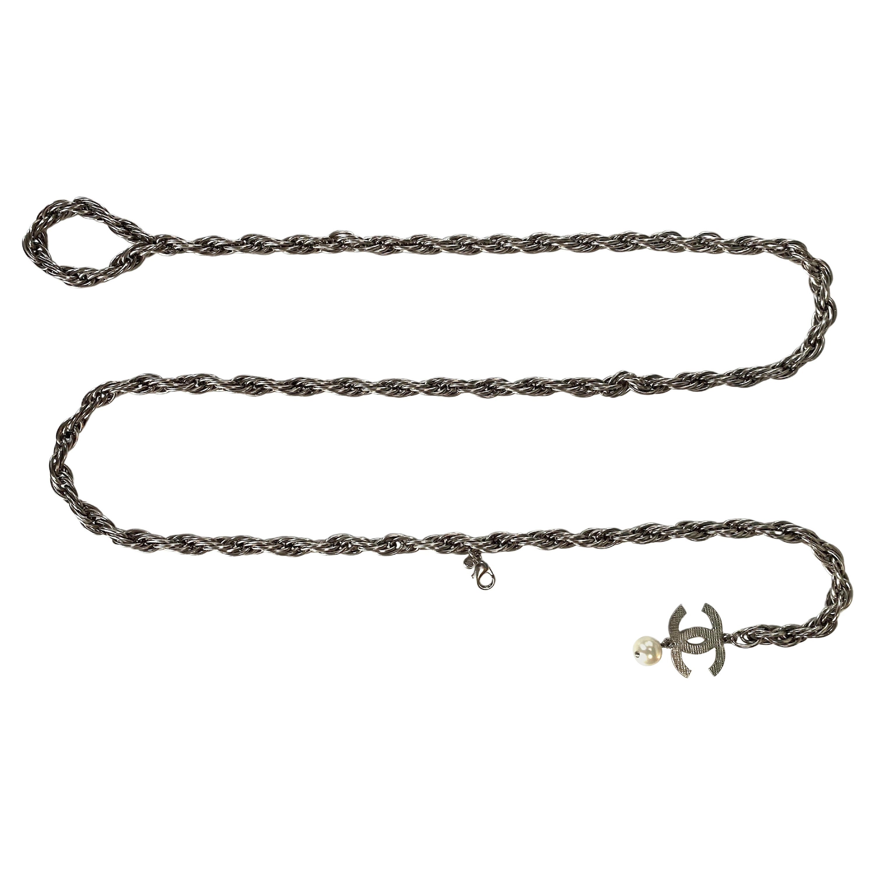Chanel Silver Rope Chain Belt from the Autumn 2006 Collection For Sale