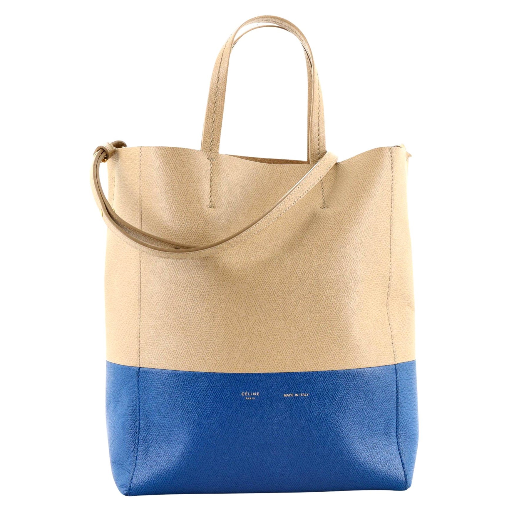 Celine Vertical Cabas Tote Grained Calfskin Small at 1stDibs