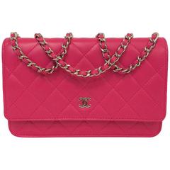  Chanel Dark Pink Quilted Lambskin O Mini Bag Serial 19421414