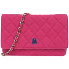 Chanel Pink Matte Caviar Wallet on a Chain Bag Serial No. 18089855 4
