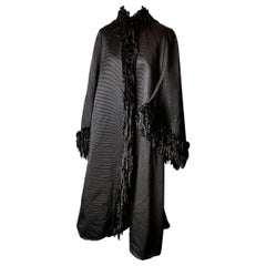 Antique Victorian mourning coat, dolman sleeve 