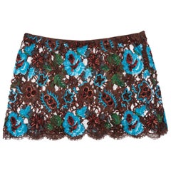 Dolce & Gabbana embellished chantilly lace mini skirt, fw 1999