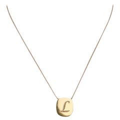 Carbon And Hyde Initial 14K Yellow Gold Chain Necklace 