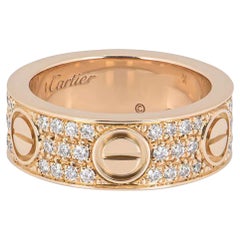 Cartier Love 18K Yellow Gold And Diamond Ring 50 MM