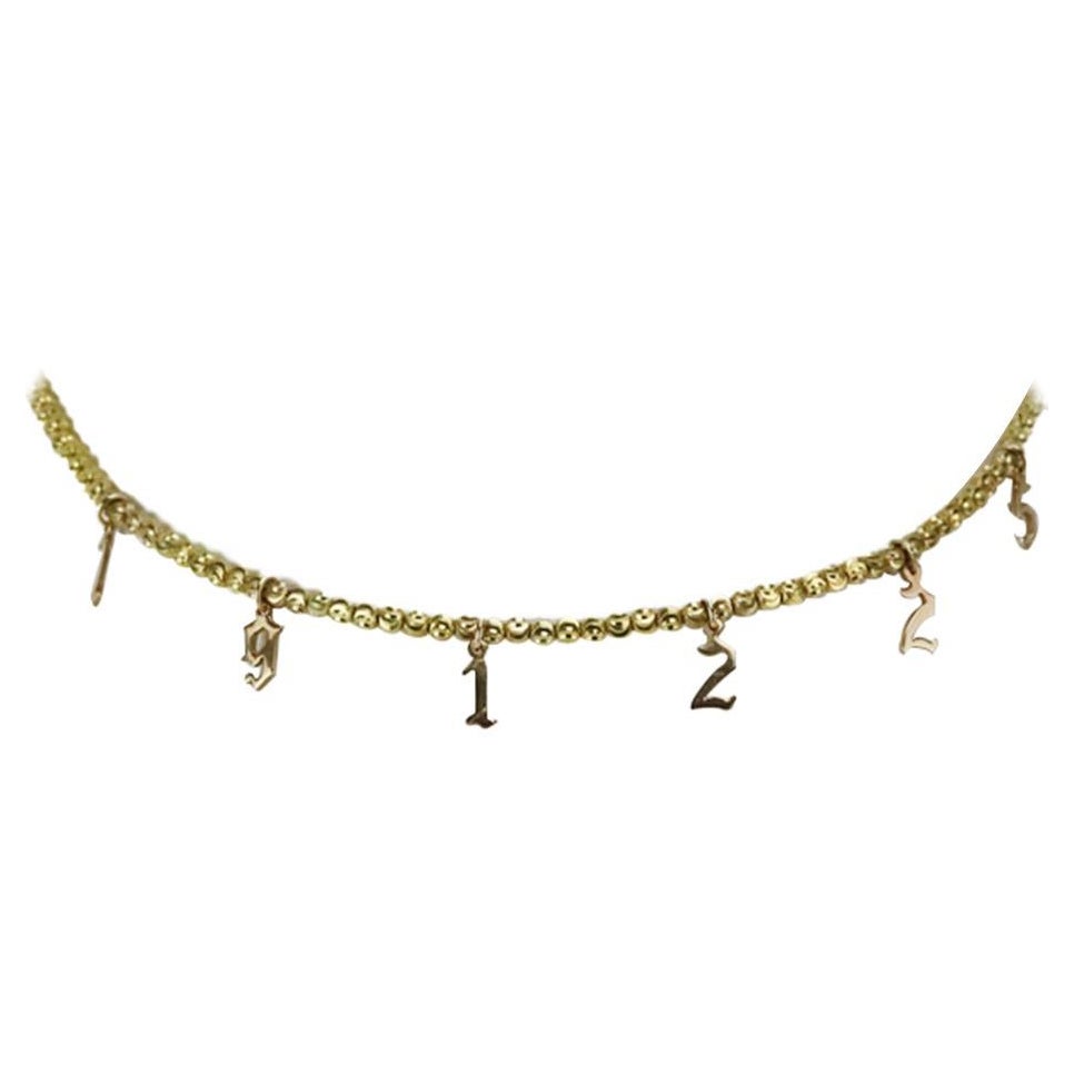 Ruby Stella Gothic Numbers 14K Yellow 