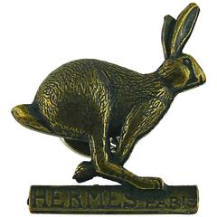 Hermes Rare Collector Bronze Hare Pin