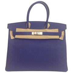 Hermes Birkin 35 Electric Blue Epsom PHW