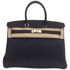 Hermes Birkin 35 Noir (black) Togo GHW 