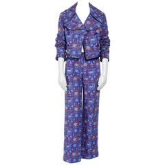 EMMANUELLE KHANH 1960er Jahre dokumentiert Jacke mit Hose Set