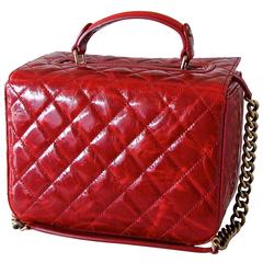 Exquisite Chanel Red Matelasse Large Train Case Travel Bag New with Tags + Box 
