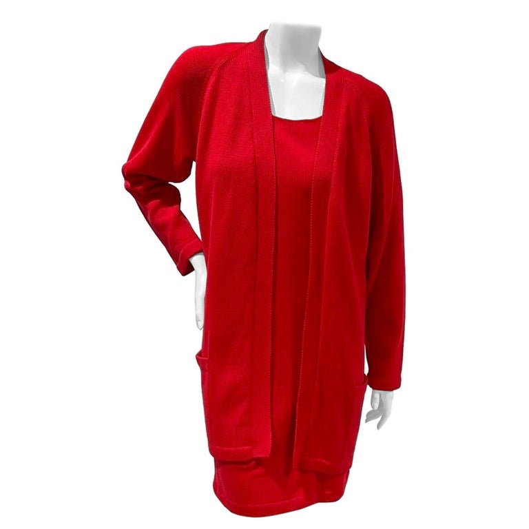 Stephen Sprouse Cardigan Dress Set (1984) For Sale at 1stDibs