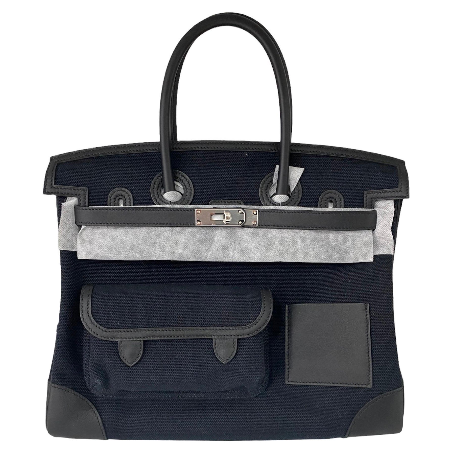 Hermès Birkin 35 Cargo Black and Blue Marine Swift and Canvas at 1stDibs  birkin  cargo black, hermes birkin cargo price, hermes cargo birkin price