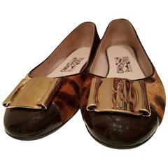 Salvatore Ferragamo unworn pony hair ballerinas