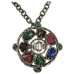 Vintage Christian Dior Chunky Stone Necklace 3