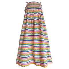 1970's MERIMEKKO Printed cotton poplin sun dress
