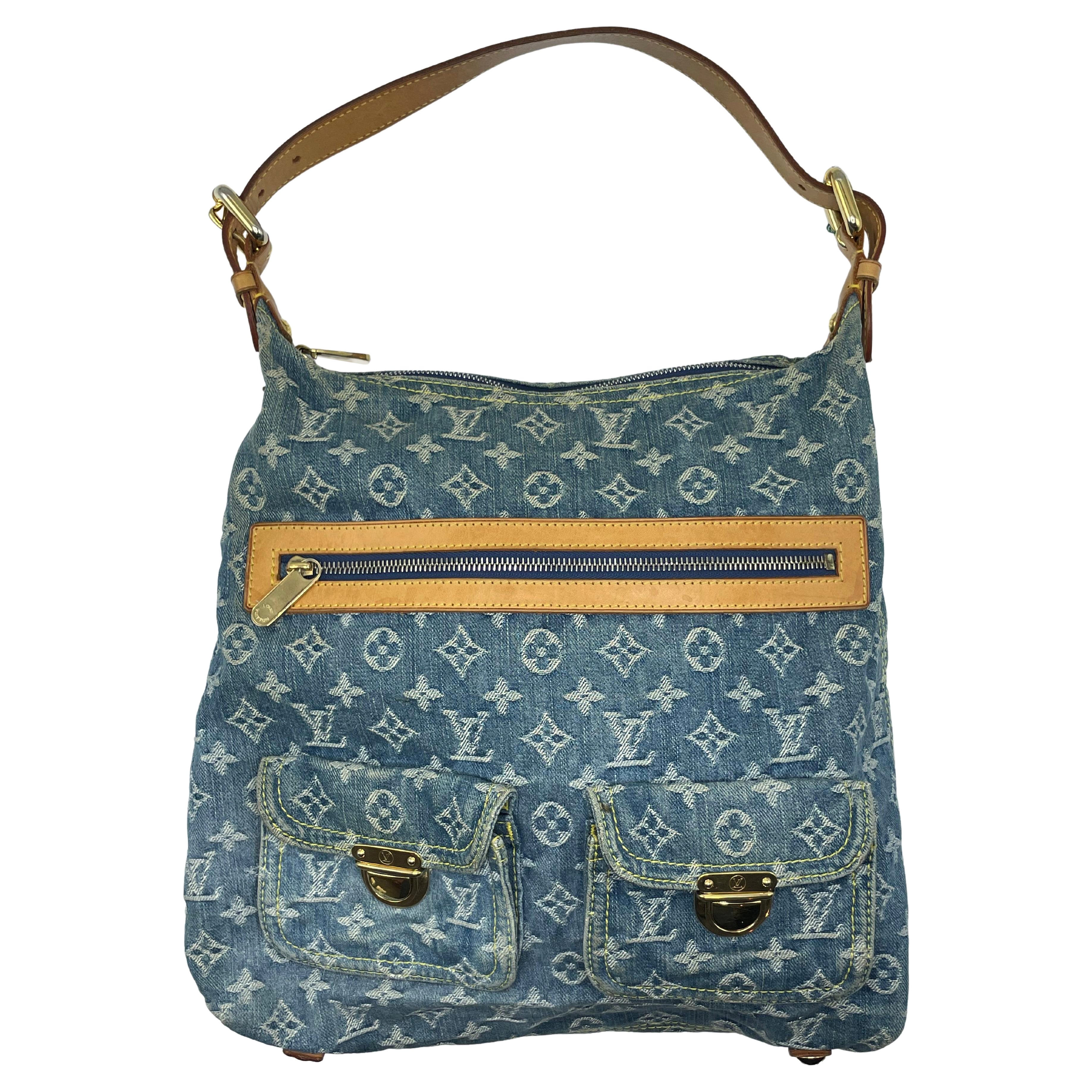 Louis Vuitton Denim Baggy GM Blue For Sale