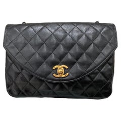 Chanel Vintage Black Leather 