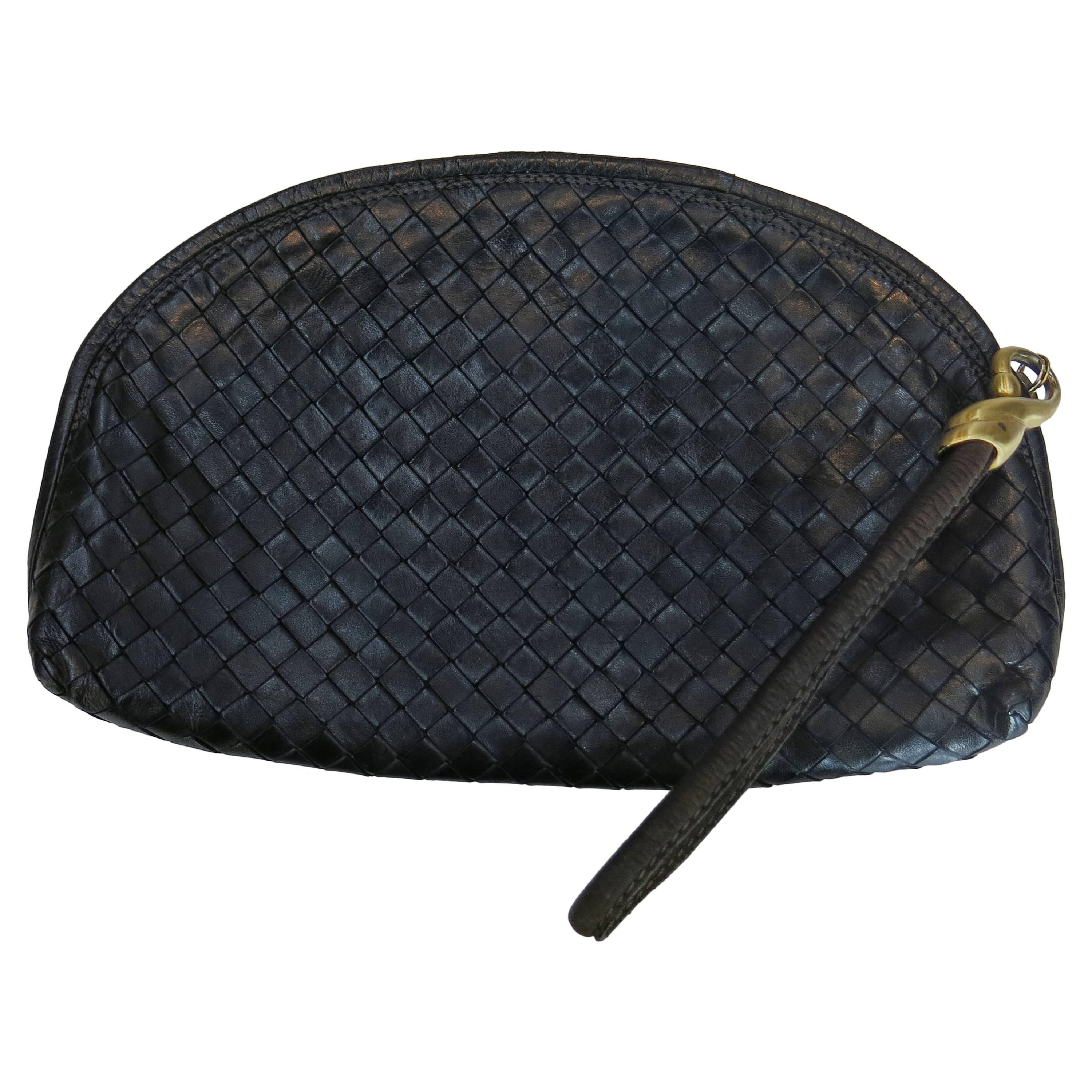 Bottega Veneta Black Clutch Purse For Sale