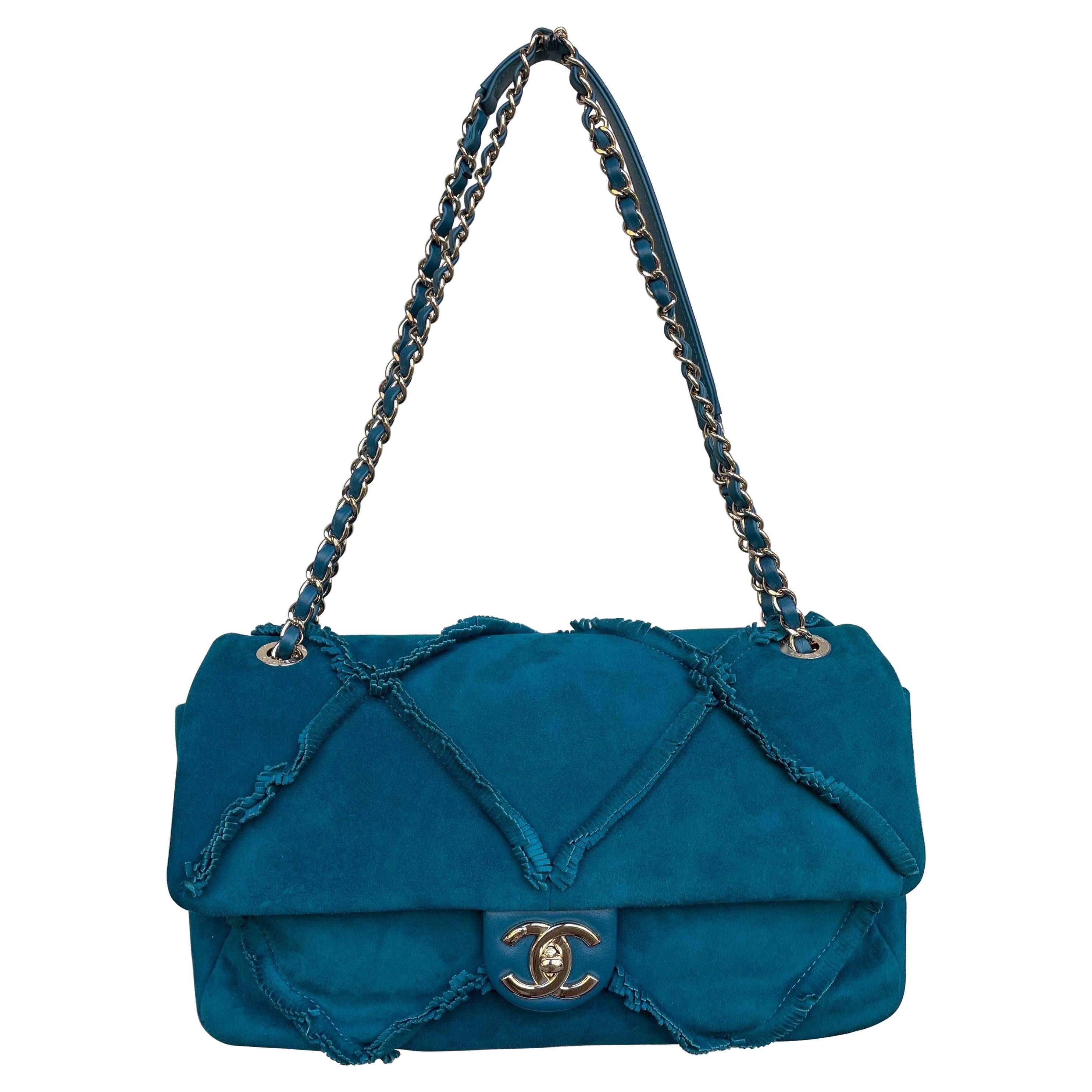 Chanel suede limited edition bag For Sale at 1stDibs