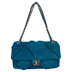 Chanel suede limited edition bag